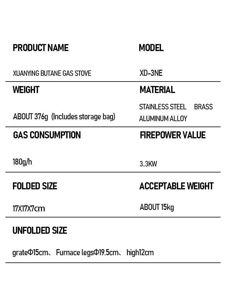 CAMPINGMOON XD-3NE Butterfly Stove Outdoor Camping Hiking Portable Folding Stove Windproof Gas Stove camping accessories outdoor
