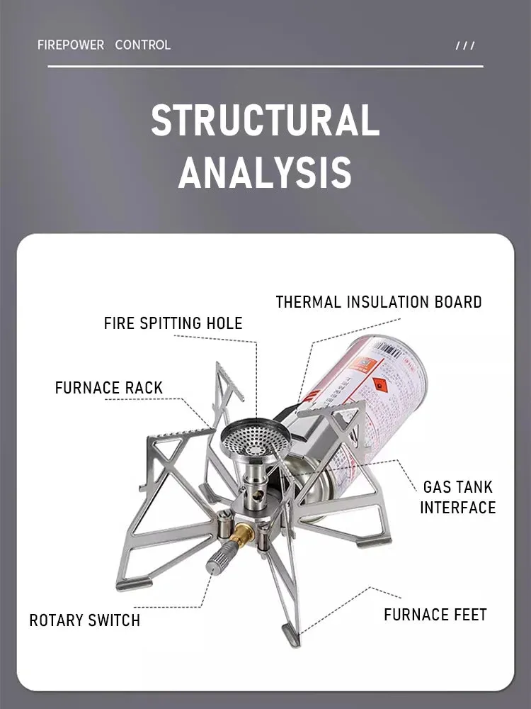 CAMPINGMOON XD-3NE Butterfly Stove Outdoor Camping Hiking Portable Folding Stove Windproof Gas Stove camping accessories outdoor