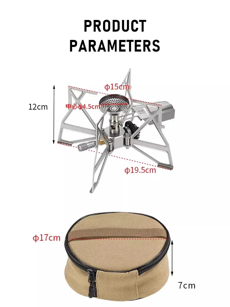 CAMPINGMOON XD-3NE Butterfly Stove Outdoor Camping Hiking Portable Folding Stove Windproof Gas Stove camping accessories outdoor