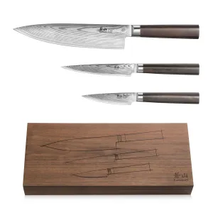 Cangshan HAKU 3pc Starter Set in Walnut Chest