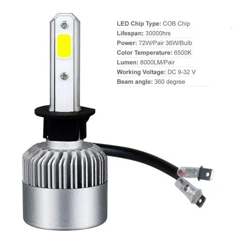 Car Headlamp Led Bulbs Conversion Kits H1