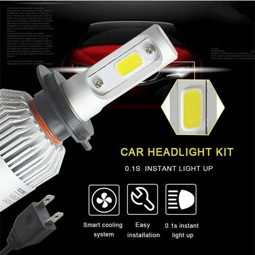 Car Headlamp Led Bulbs Conversion Kits H1