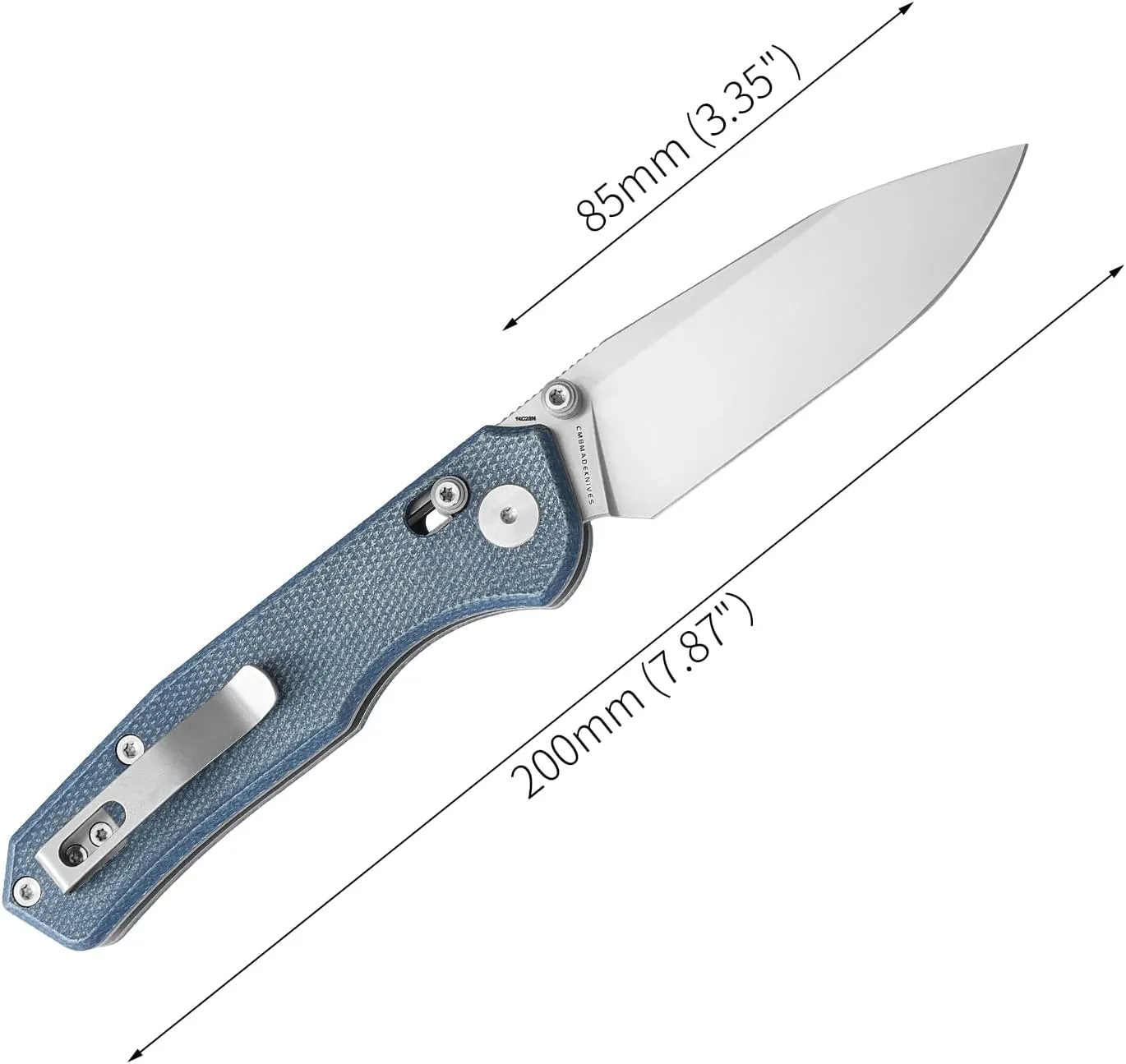CMB Explorer Micarta Handle 14C28N Steel Blade Crossbar Lock Knife Pocket Folding Tactical Survival Camping Hiking Outdoors EDC Knife with Pocket Clip for Men Women CMB-18 (CMB-18D)