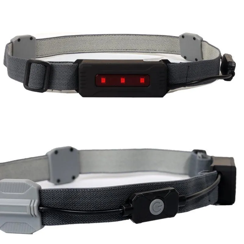Cob Led Headlamp Headlight Torch Flashlight Work Light Bar Head Band Lamp Sensor