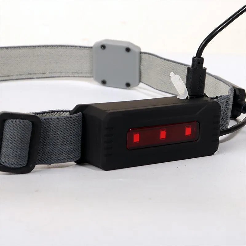 Cob Led Headlamp Headlight Torch Flashlight Work Light Bar Head Band Lamp Sensor