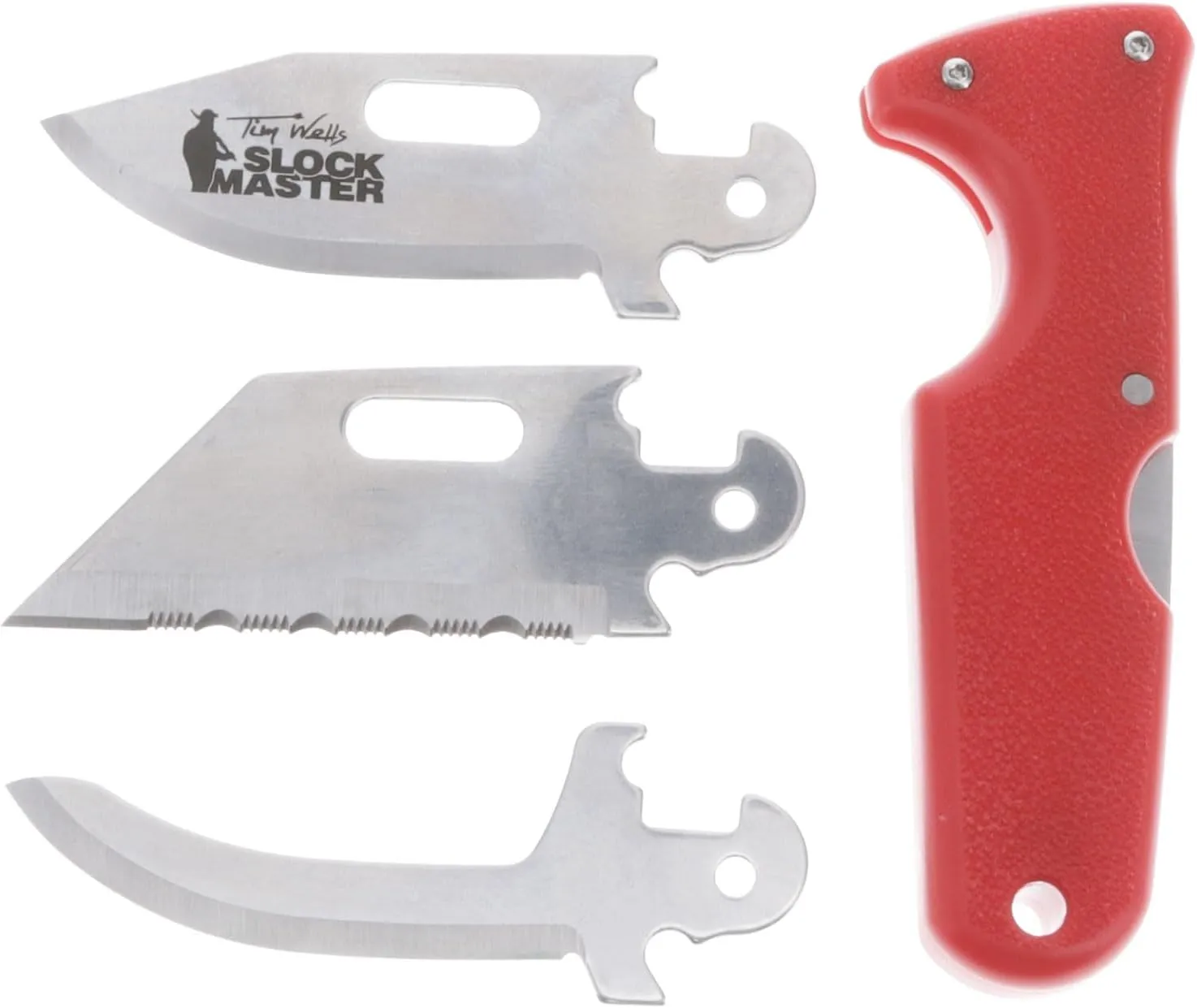Cold Steel Click N Cut - Slock Master Fixed Blade Knife | Durable 420J2 Steel Compact Hunting & Hiking Multiple Replaceable Blades | Sheath & 3 Blades Included