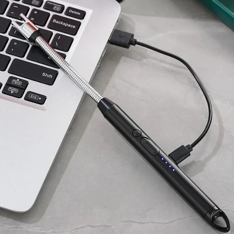 Combo Deal Of Gas Saver Burner Stand   Usb Rechargeable Arc Lighter | Best Quality Lighter And Gas Saver Burner ( Random Color )