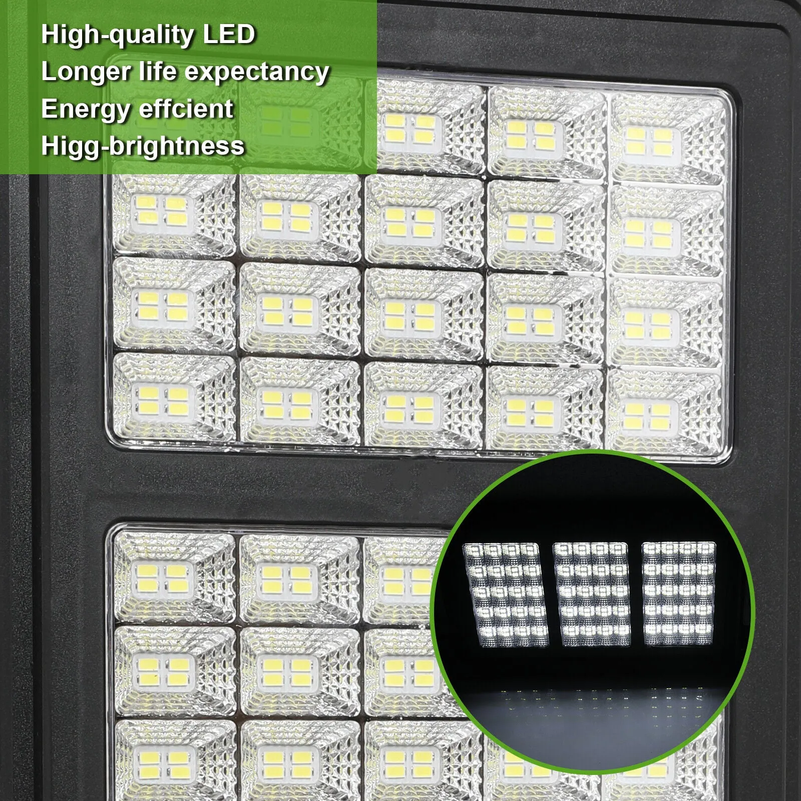 Commercial LED Light Solar Street FloodLight Outdoor Area Dusk To Dawn Wall Lamp