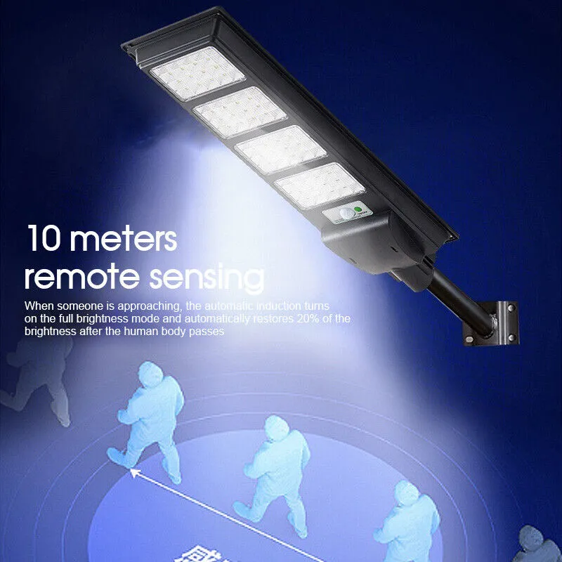 Commercial LED Light Solar Street FloodLight Outdoor Area Dusk To Dawn Wall Lamp