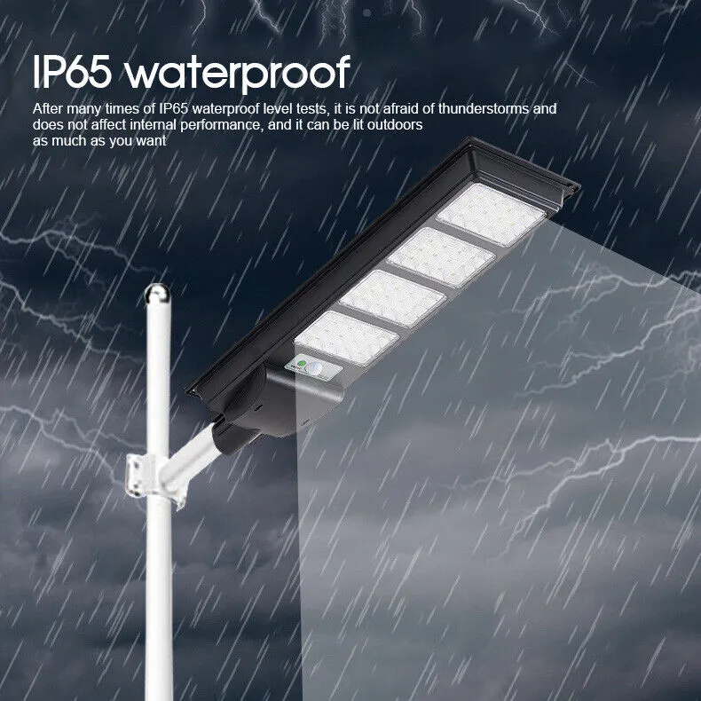 Commercial LED Light Solar Street FloodLight Outdoor Area Dusk To Dawn Wall Lamp
