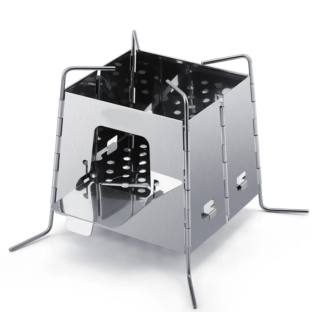 Convenient Outdoor Camping Wood Stove Burning Station