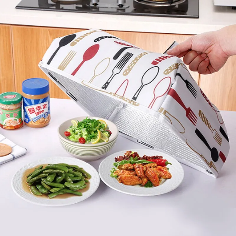 Creative Foldable Dish Cover Dining Table Cover Food Insulation Cover Aluminum Foil Food Cover Dining Table Dust Cover