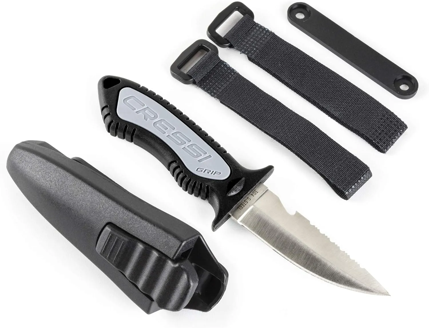 CRESSI Versatile Diving Knife for Scuba, Snorkeling, Spearfishing | The Grip