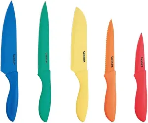 Cuisinart Advantage Ceramic Coated Cutlery 10 piece knife set   5 Magnetic bag clips