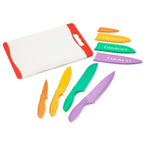 Cuisinart C55CB-9PR Advantage Color Collection 9-Piece Cutlery Set and Cutting Board, Multicolor