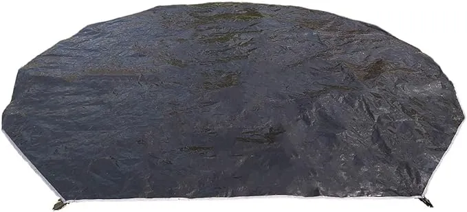 DANCHEL OUTDOOR Waterproof Bell Tent Footprint Round Tarp Camping Accessories, 3/4/5/6m Ground Sheet Black Tarp Canvas Yurt Tent Protector Floor