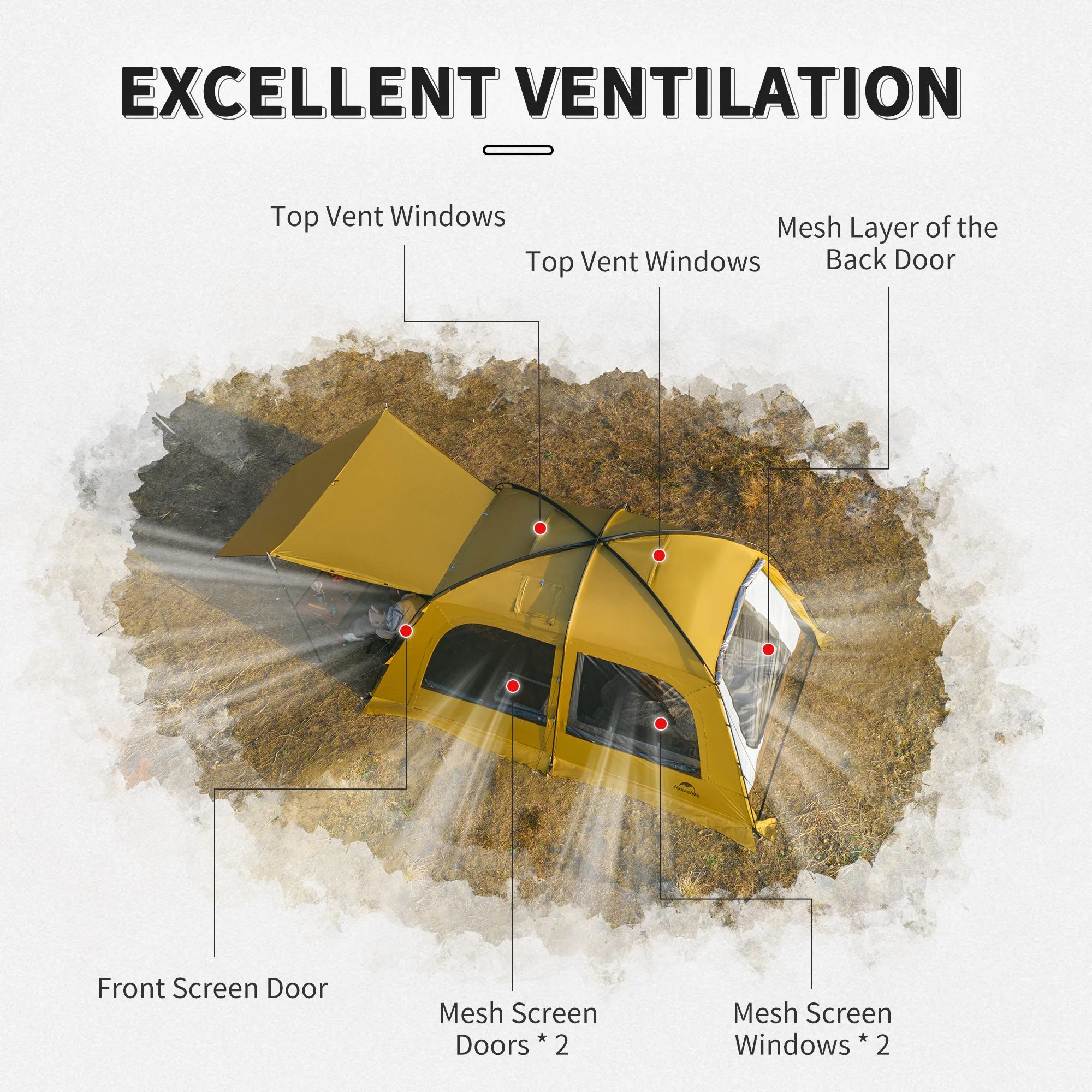 Dune Stack 10.9 Attractive Room With One Naturehike Nozzle One Bedroom Limited edition Tent