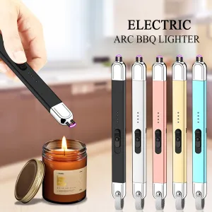 Electronic Candle Lighter USB Rechargeable Windproof Electric Arc Kitchen Lighter Kitchenware Gas Stove Lighter