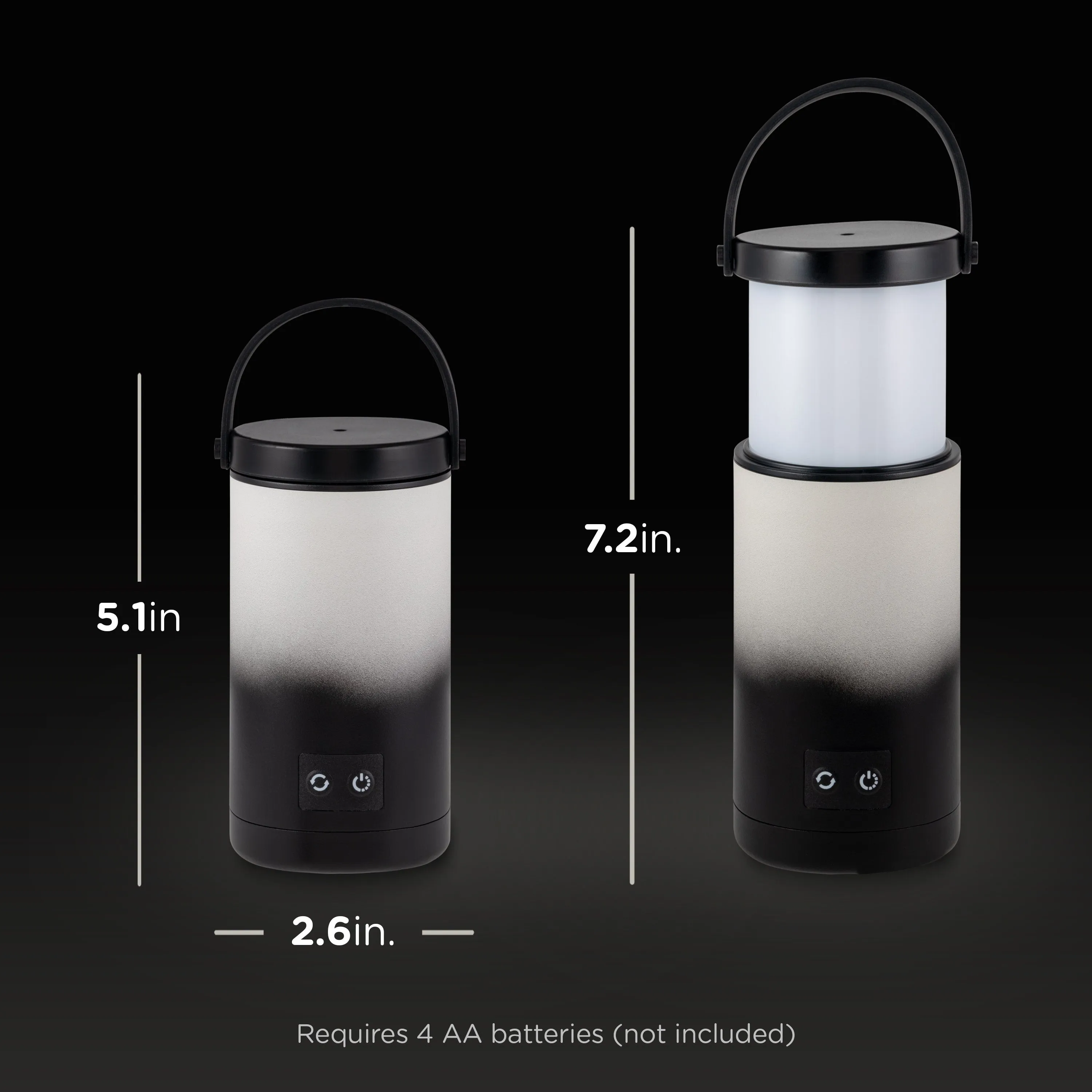 Enbrighten Color Changing LED Pop-up Lantern, White/Black