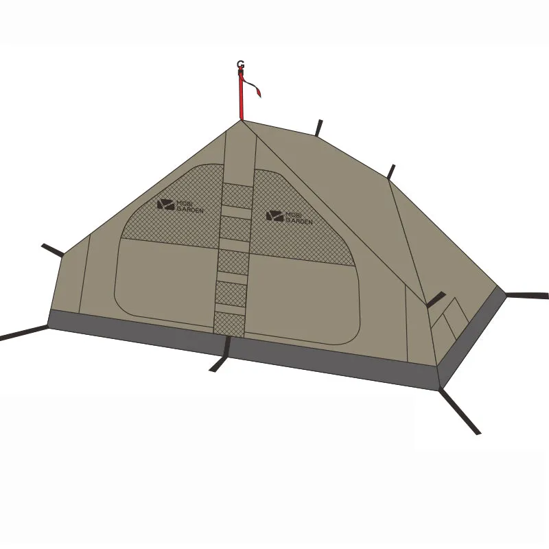 Era Pyramid Garden Easy-to-use Tent Limited-edition Mobi 290 Courtyards