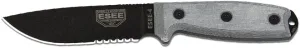 ESEE -4 Serrated Edge Coyote Brown Sheath Black Blades with Micarta Handle
