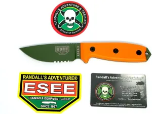 ESEE Model 3 Serrated KNIFE ONLY G-10 Handle 3S-KO-OD
