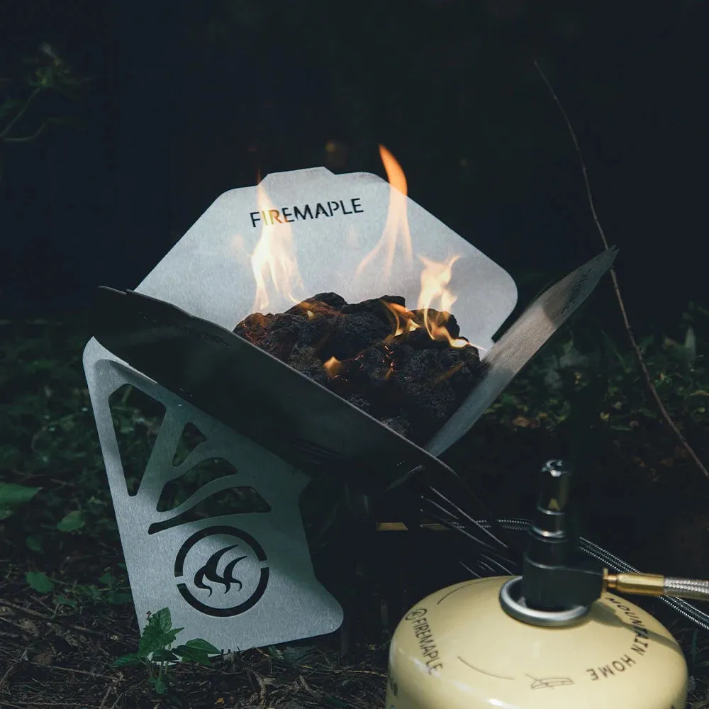 FIRE-MAPLE ANTARCTI Gas Fire Pit – Windproof Mini Outdoor Heater for Camping