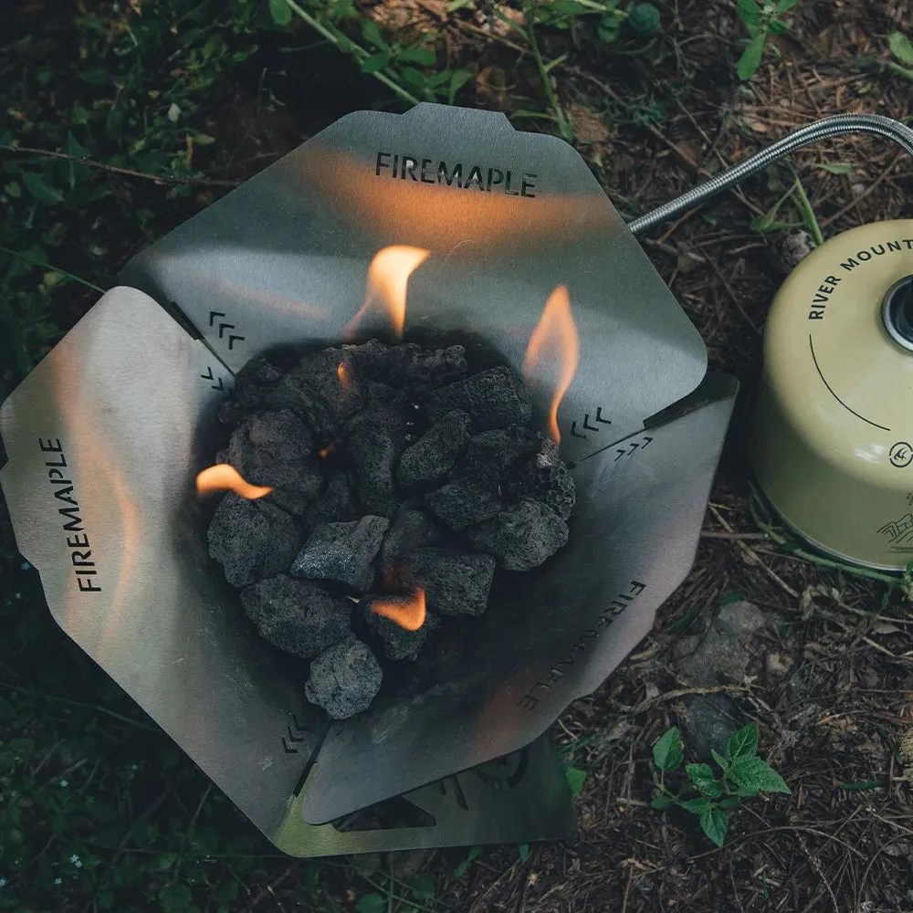 FIRE-MAPLE ANTARCTI Gas Fire Pit – Windproof Mini Outdoor Heater for Camping