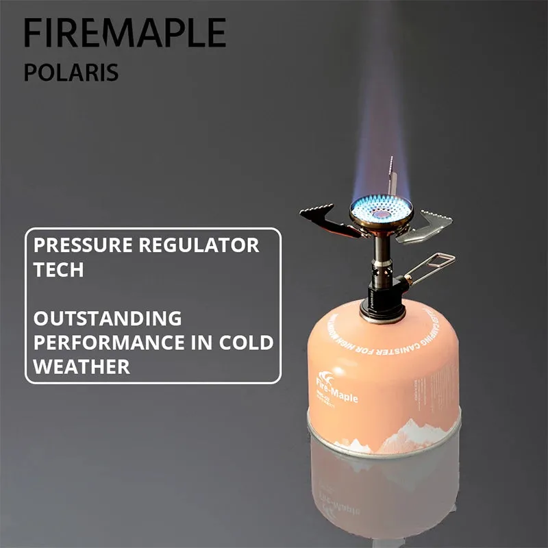 FIRE-MAPLE Polaris Pressure-Regulator Stove – Ultralight & Windproof Camping Gas Burner