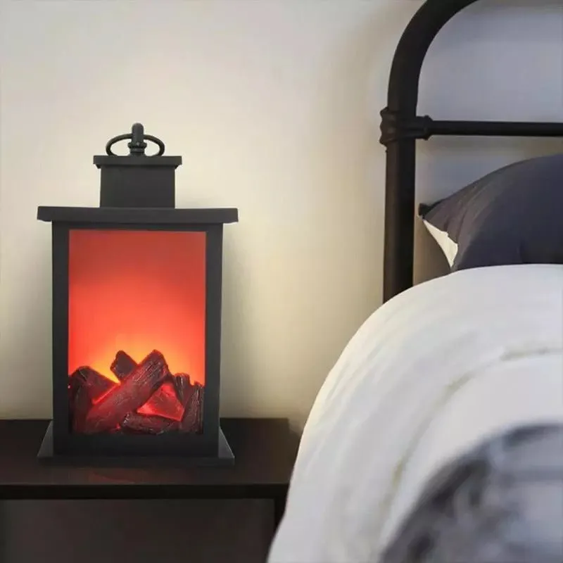Fireplace Lantern Lamp - LED Hanging Lantern Simulation Decorative Fireplace Lanterns