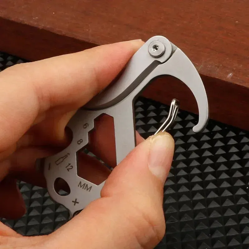 Foldable Multi-Tool Keychain with Knife