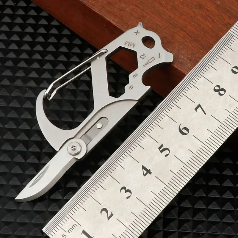 Foldable Multi-Tool Keychain with Knife