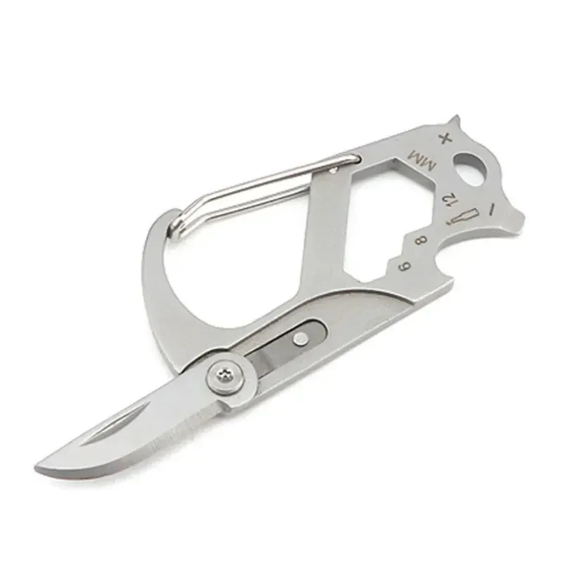 Foldable Multi-Tool Keychain with Knife
