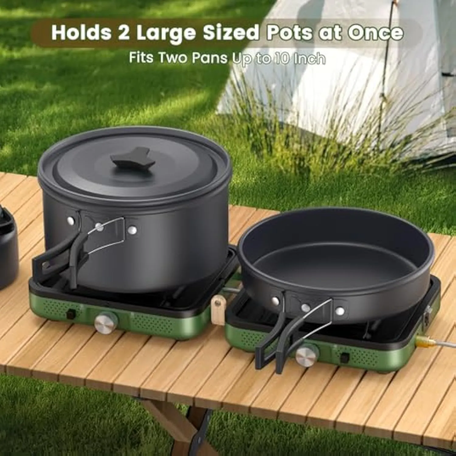 for Versatile, Adventure Built Camping OGERY Foldable Exceptional value – 2-Burner Portable, Complete collection and 🔥 Stove