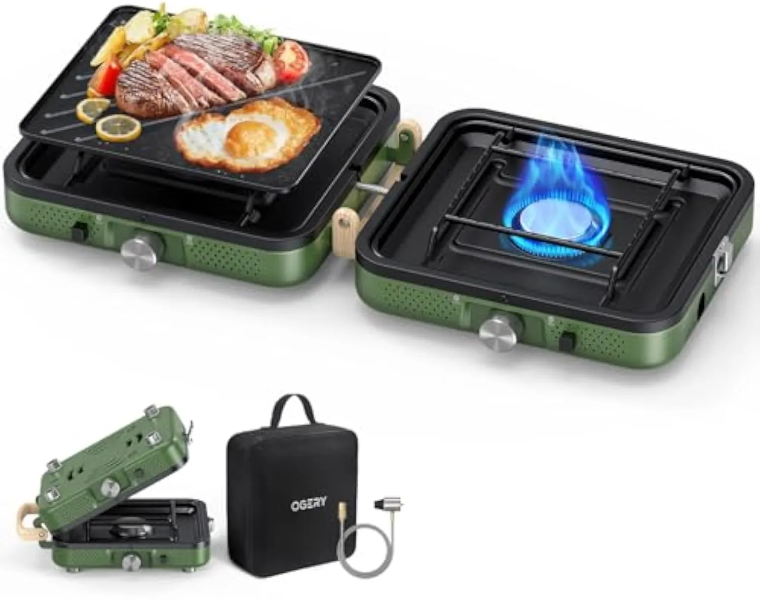 for Versatile, Adventure Built Camping OGERY Foldable Exceptional value – 2-Burner Portable, Complete collection and 🔥 Stove