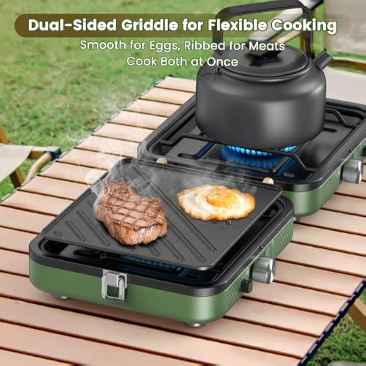 for Versatile, Adventure Built Camping OGERY Foldable Exceptional value – 2-Burner Portable, Complete collection and 🔥 Stove