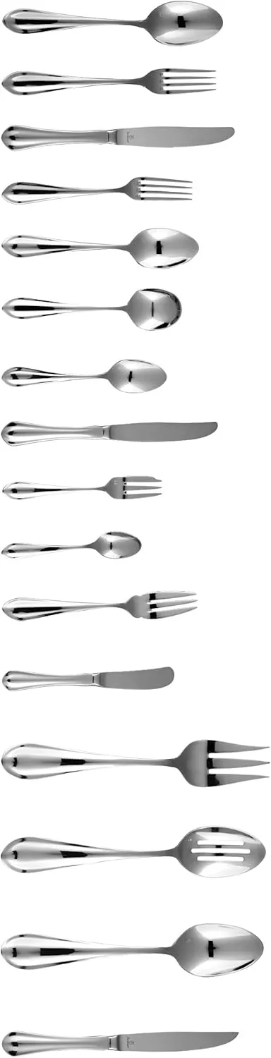 Fortessa Forge 18/10 Stainless Steel Flatware, 5 Piece Place Setting, Service for 1