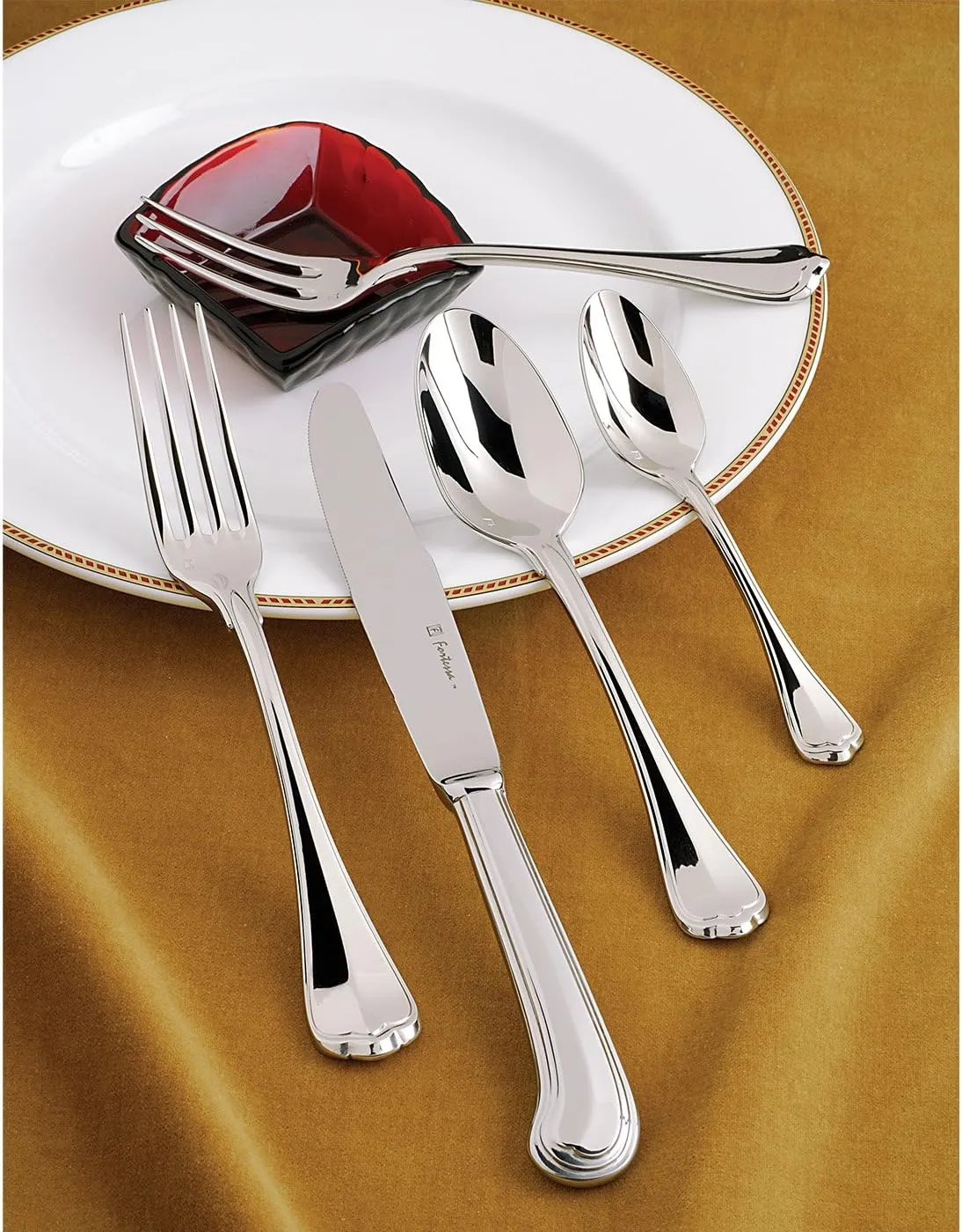 Fortessa San Marco 18/10 Stainless Steel Flatware 5 Piece Place Setting
