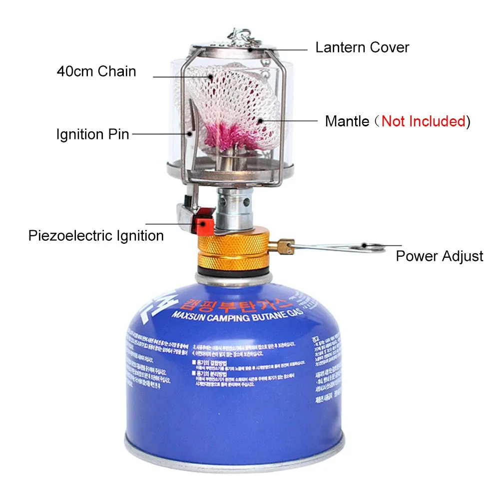 Gas Lamp Outdoor Camping Lantern Tent Lamp Hanging Glass Lamp Portable Gas Light Gas Lamp Outdoor Camping Lantern Tent Lamp