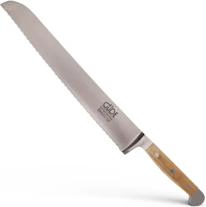 Güde Solingen Alpha BK, Hand Forged Bread Knife, Oak Wood Handle, Handmade Germany, 12.5-in