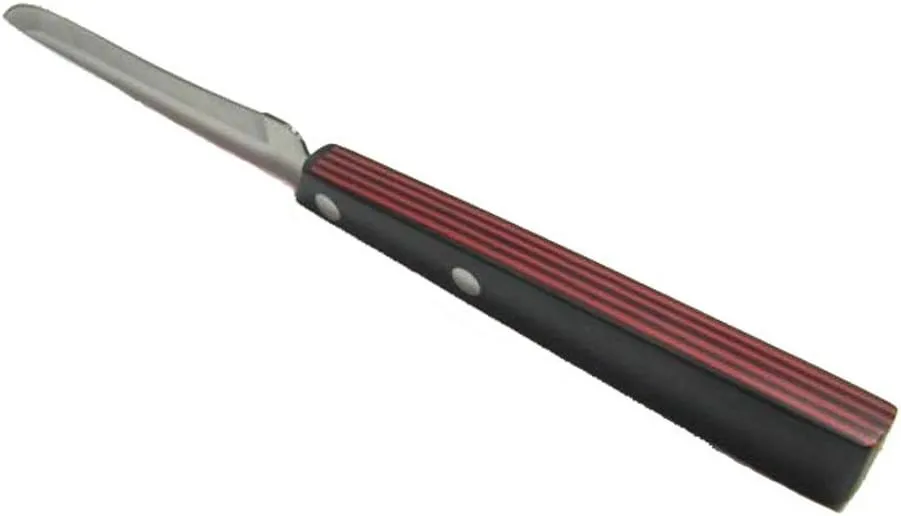 Güde Universal Knife Series Hand Forged/Serrated Steak Knife With Black/Red Hostaform Handle, 4-in Made in Solingen, Germany Since 1910