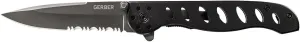 Gerber Gear EVO Knife, Serrated Edge, Titanium Coated [22-41432],Black