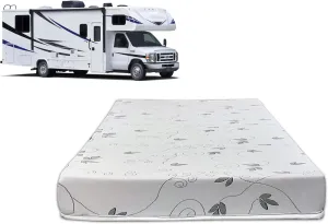 Greaton, 6-Inch High-Density Cooling Gel Memory Foam RV Mattress Replacement, Medium Firm, Good for Trailers, Camper Vans, Sofa Bed and Other Furniture Application, 72" x 28", White
