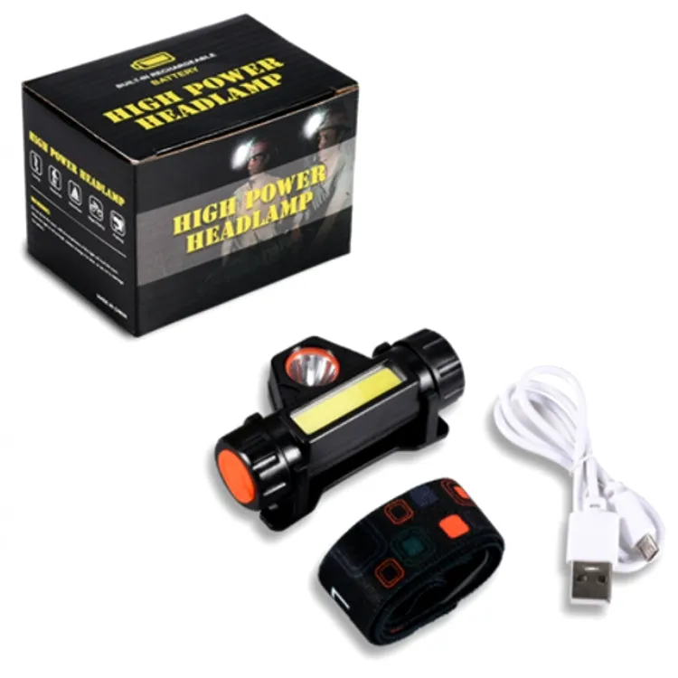 Headlamp Dual Light Source Headlamp COB XPE Mini Strong Headlamp