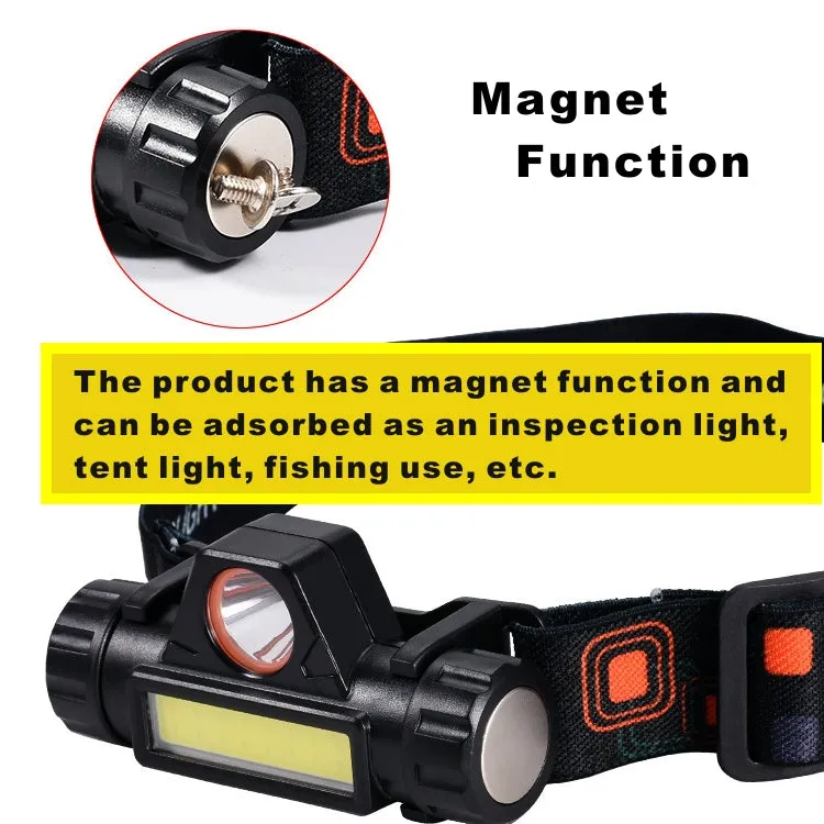 Headlamp Dual Light Source Headlamp COB XPE Mini Strong Headlamp