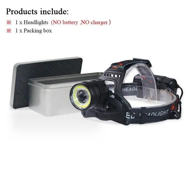 Headlamp LED usb xml t6 cob zoom Headlight Camping Head Torch waterproof Head Lantern Lamp linterna frontal 18650 battery