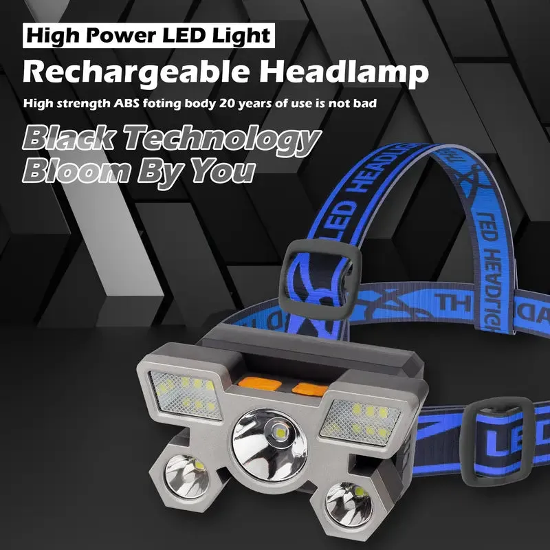 Headlamp With Built In Battery USB Rechargeable