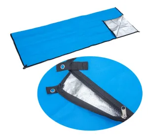 Heavy Duty Multi-Function Emergency Sleeping Bag, Waterproof, 116"x 85", Blue Color (Two Person)