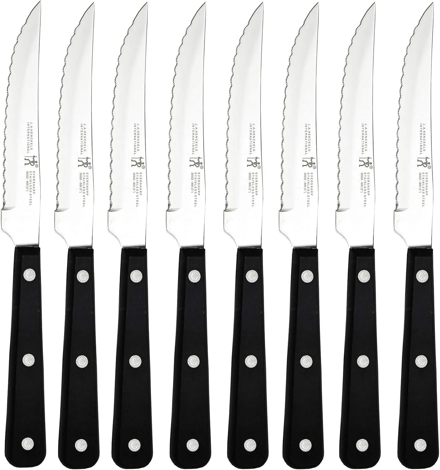 HENCKELS Razor-Sharp Steak Knife Set of 8, German Engineered Informed by 100  Years of Mastery,Black