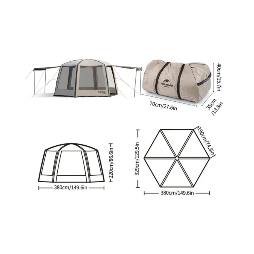 High-tech-enabled Easy to install Naturehike Gazebo Cloud Air-Pole Nest